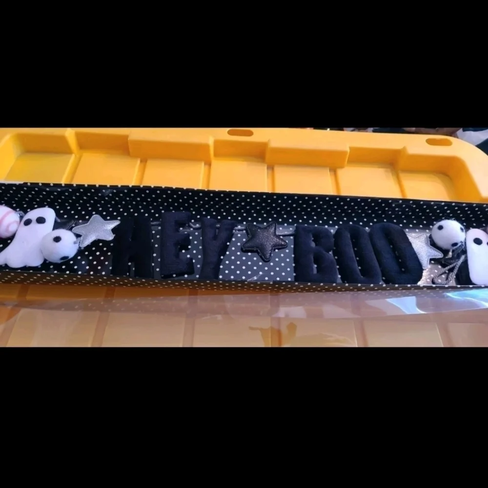 Hey Boo Halloween Ghost Felt Garland STARS Pom Poms 45